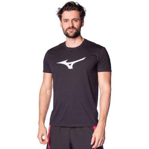 Camiseta Masculina Mizuno Basic Big Logo Preto/branco