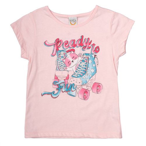 Blusa Infantil Boca Grande Menina Ready to Fun Rosa Claro