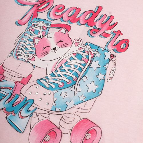 Blusa Infantil Boca Grande Menina Ready to Fun Rosa Claro