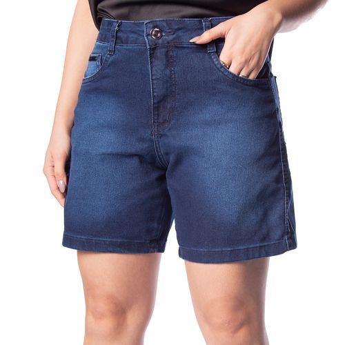 Bermuda Jeans Feminina Pitt Tradicional Azul