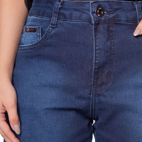 Bermuda Jeans Feminina Pitt Tradicional Azul