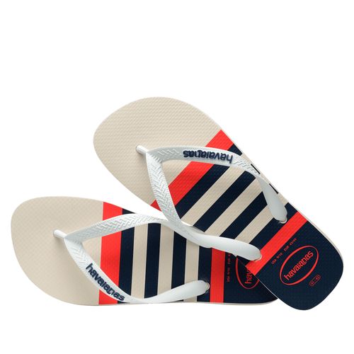 Chinelo Masculino Havaianas Top Nautical Branco/marinho