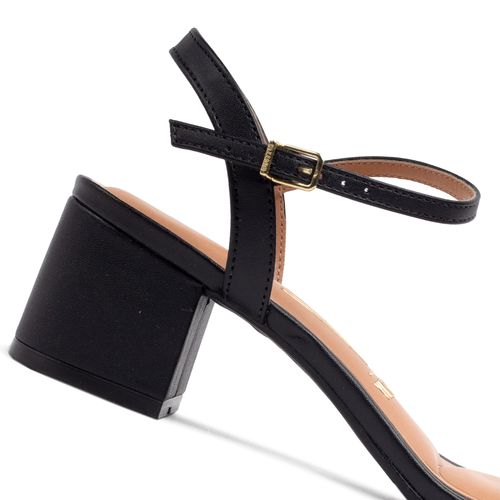 Sandália Feminina Vizzano Salto Bloco Preto