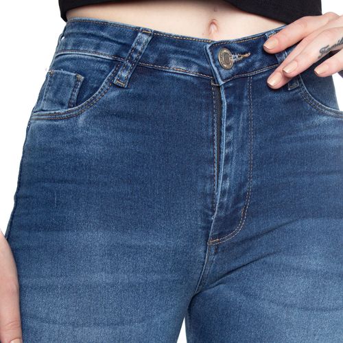 Calça Jeans Feminina Sawary Push Up Azul