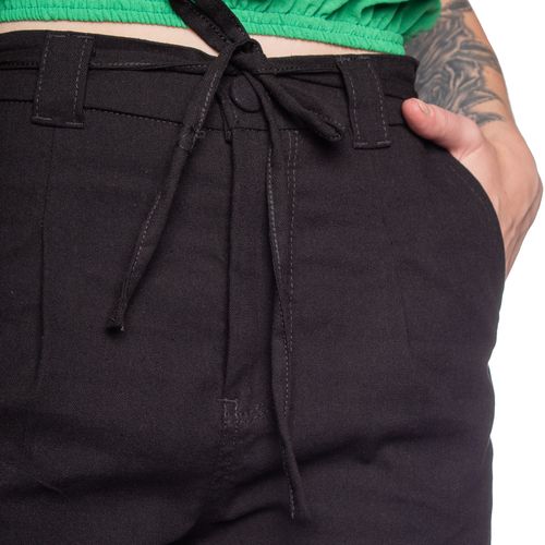 Short Feminino Pitt Linho Preto