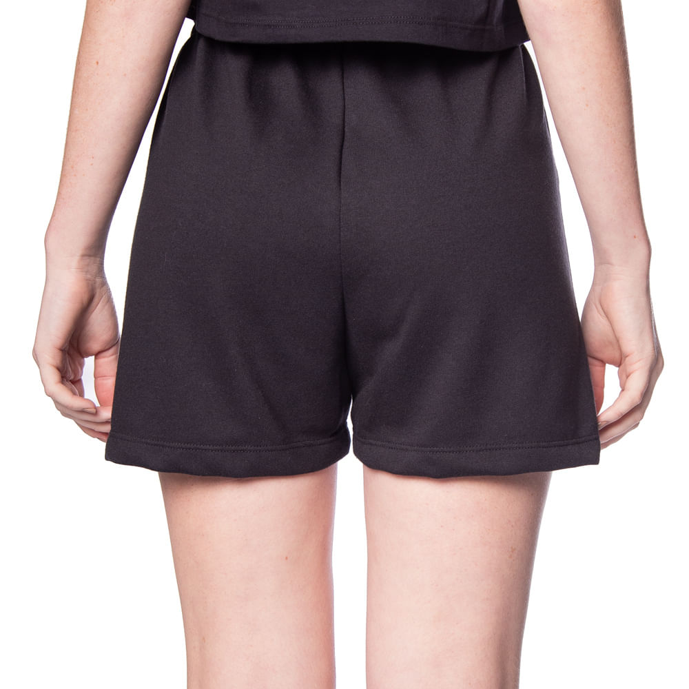 Conjunto Feminino T-shirt e Shorts Preto Estonado 100% Algodão - Livny  Store