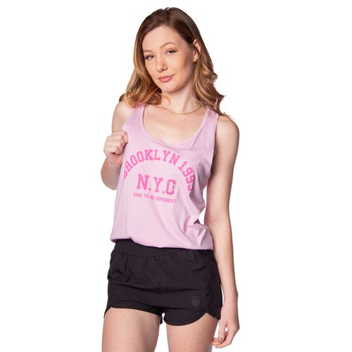 Regata Feminina Over Surf Brooklyn Rosa Claro