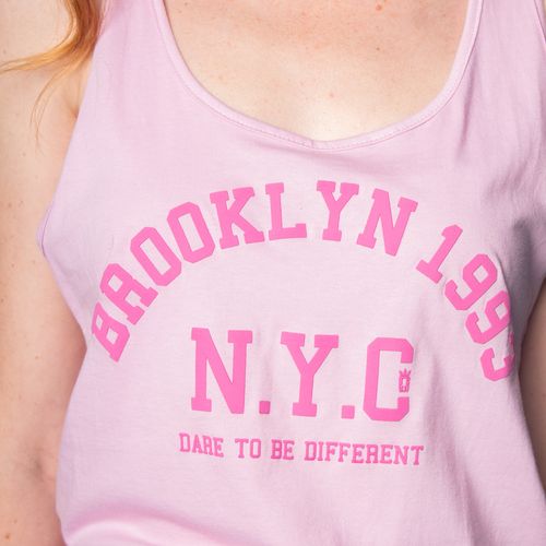 Regata Feminina Over Surf Brooklyn Rosa Claro