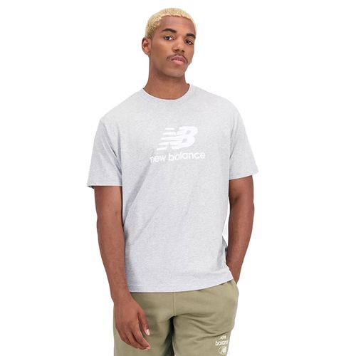 Camiseta Masculina New Balance Essential Basic Cinza Claro