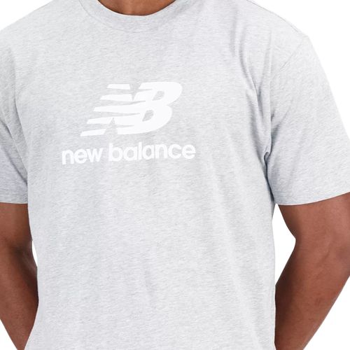 Camiseta Masculina New Balance Essential Basic Cinza Claro
