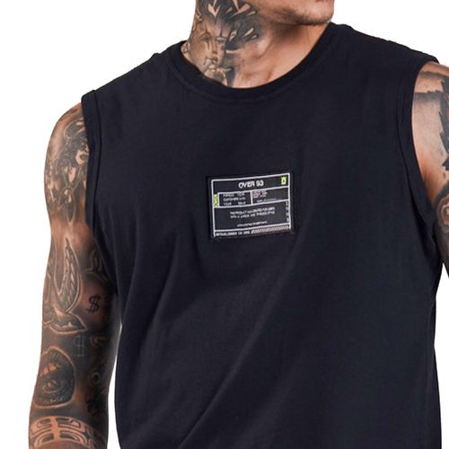 Regata Masculina Over Surf Patch Preto