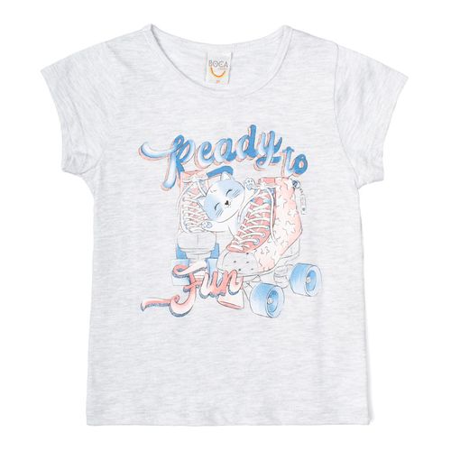 Blusa Infantil Boca Grande Menina Fun Cinza