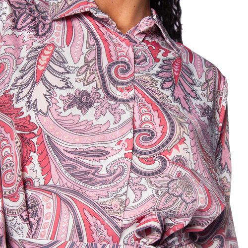 Chemise Feminina Facinelli Estampada Rosa