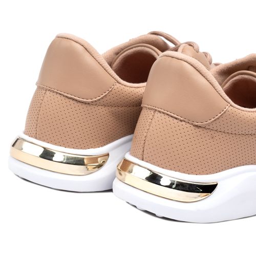 Tênis Feminino Modare Casual Microfuros Bege