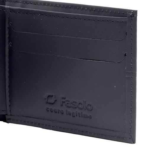 Carteira Masculina Fasolo Couro Fosco L862555 Preto