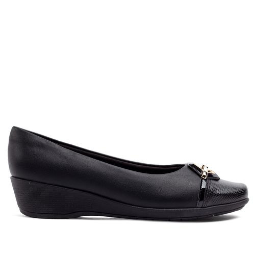 Sapato Feminino Piccadilly Salto Anabela Preto