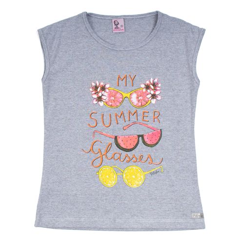 Blusa Infantil Pitiska Summer Cinza