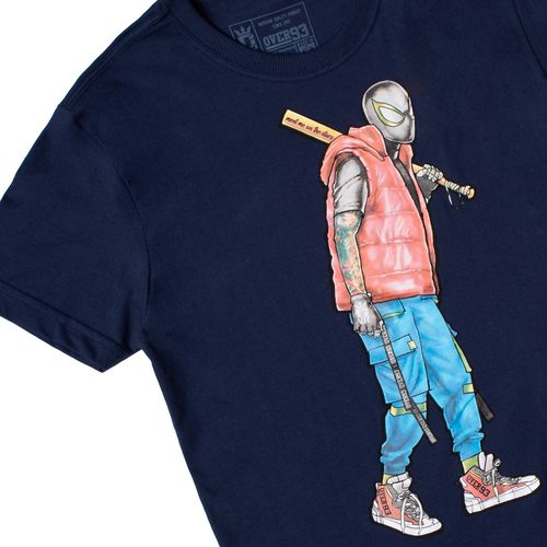 Camiseta Infantil Over Surf Spider Menino Marinho