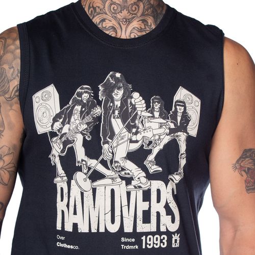 Regata Masculina Over Surf Ramovers Preto