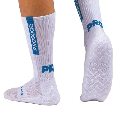 Meia de Futebol ProSocks UltraGrip Branco/azul