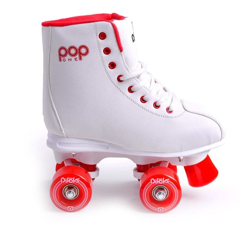 Patins Infantil Quad Divoks Pop One Branco/vermelho