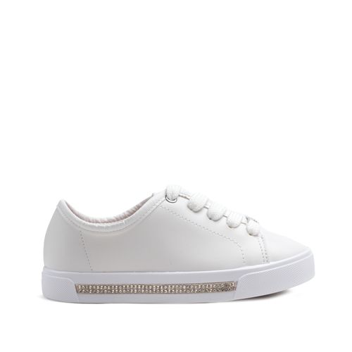 Tênis Infantil Molekinha com Detalhe de Strass Branco