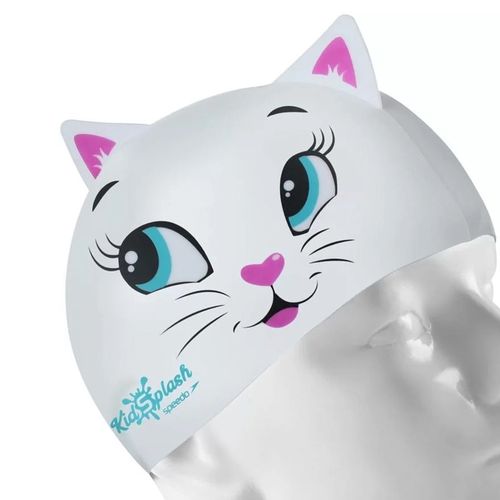 Touca de Natação Infantil Speedo Snow Cat Branco