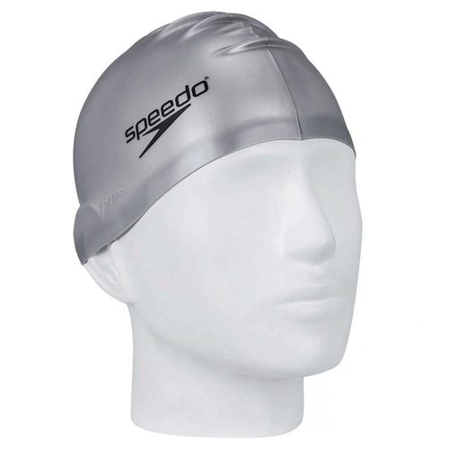Touca de Natação Speedo Flat Cap em Silicone Cinza