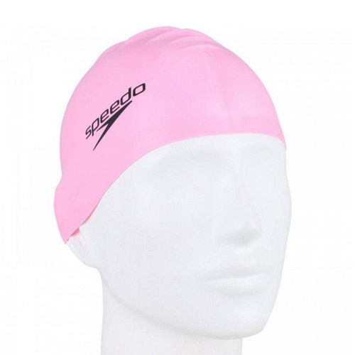 Touca de Natação Speedo Flat Cap em Silicone Rosa Claro