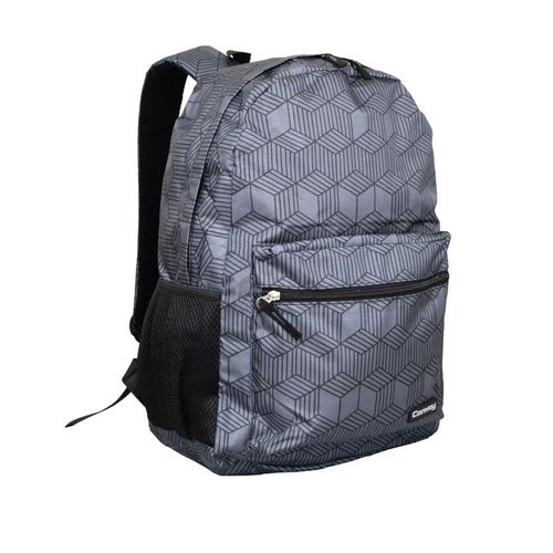 Mochila Unissex Convoy Estampa Geométrica Cinza Escuro