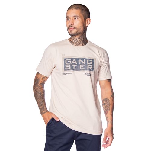 Camiseta Masculina Gangster Regular Finest Creme
