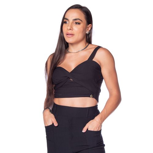 Top Feminino Averzzy Torção Preto