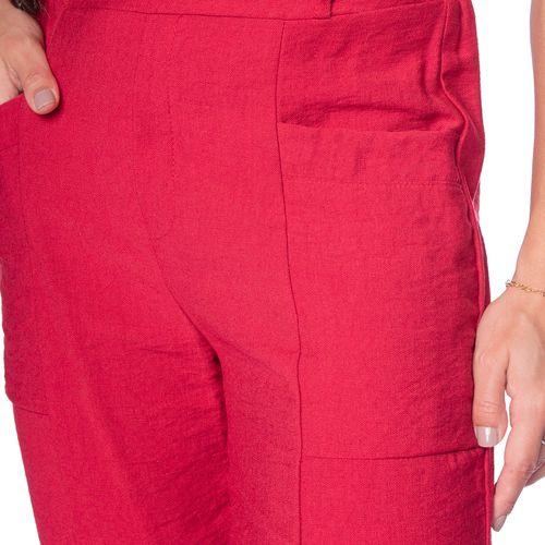 Calça Feminina Averzzy com Bolsos Frontais Vermelho