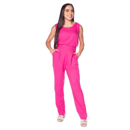 Conjunto Feminino Blue Blossom em Viscolinho Pink