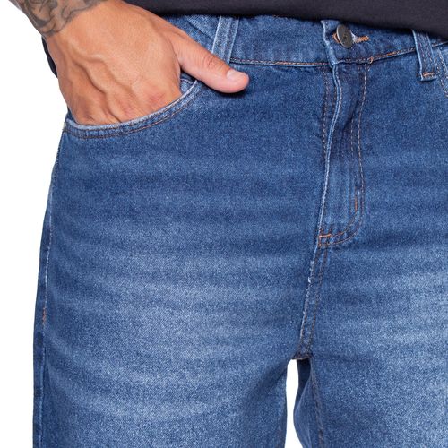 Bermuda Jeans Masculina Gangster Comfort Azul