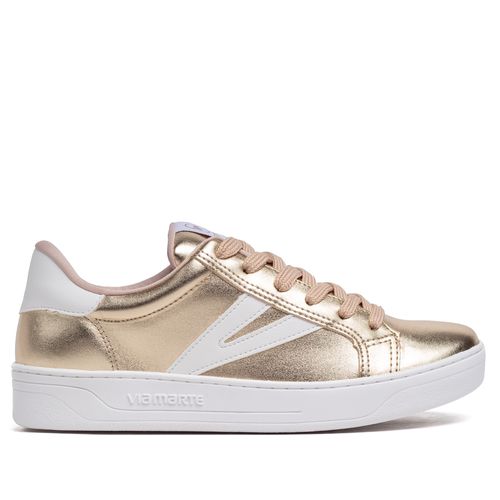 Tênis Feminino Via Marte Metalizado Dourado