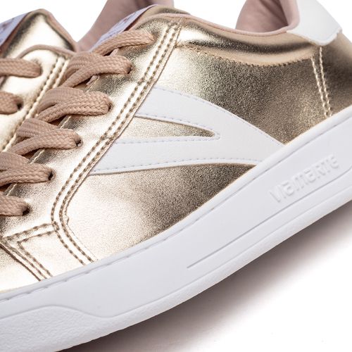 Tênis Feminino Via Marte Metalizado Dourado