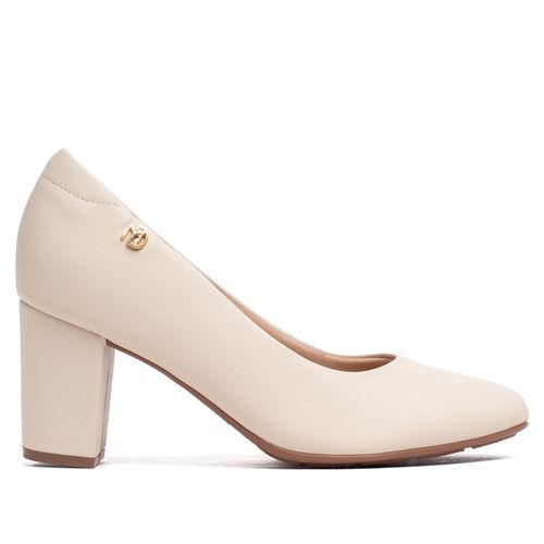 Sapato Feminino Modare com Salto Bloco Creme
