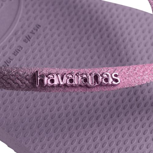 Chinelo Feminino Havaianas Slim Square Glitter Roxo