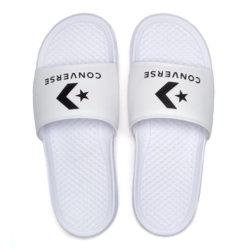 Chinelo Slide Unissex Converse Chevron Branco/preto