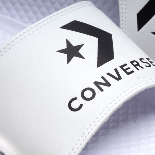 Chinelo Slide Unissex Converse Chevron Branco/preto