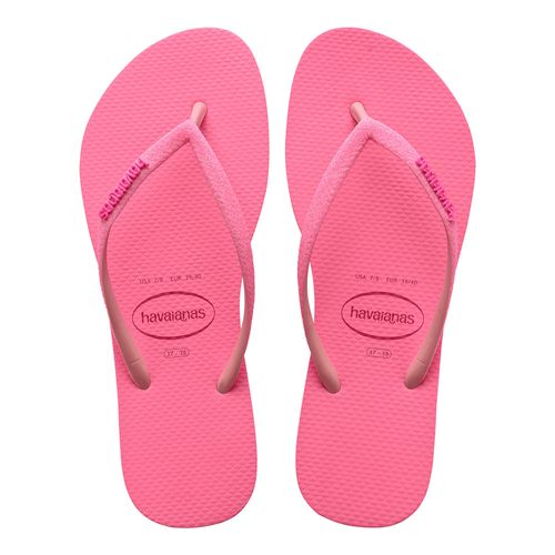 Chinelo Feminino Havaianas Slim Glitter Neon Rosa