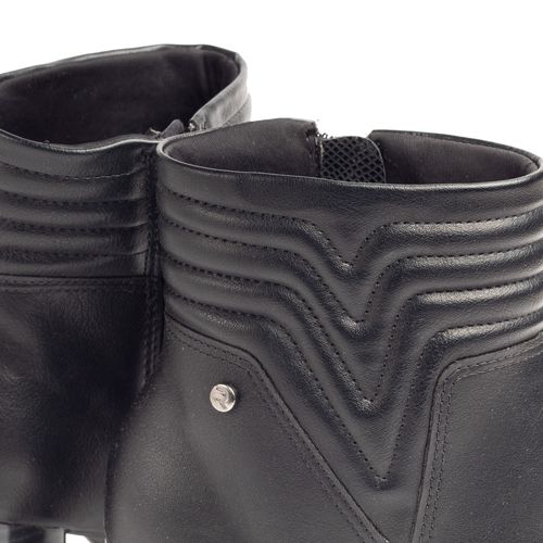 Bota Feminina Ramarim Cano Curto Salto Bloco Preto
