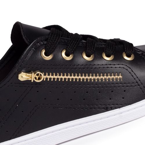 Tênis Feminino Moleca Casual Zíper Preto