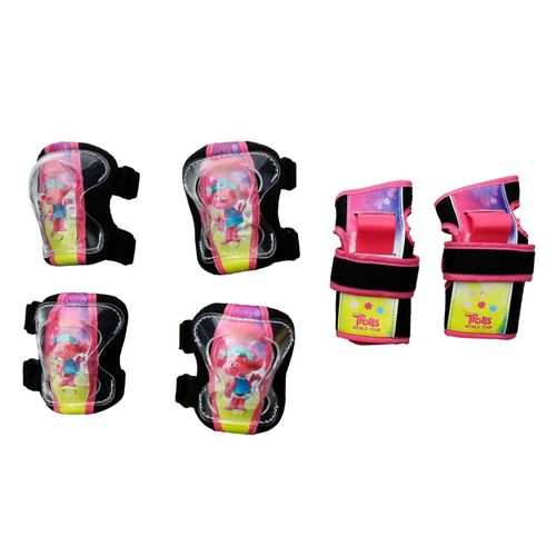 Kit de Proteção Infantil Froes Trolls Preto/rosa