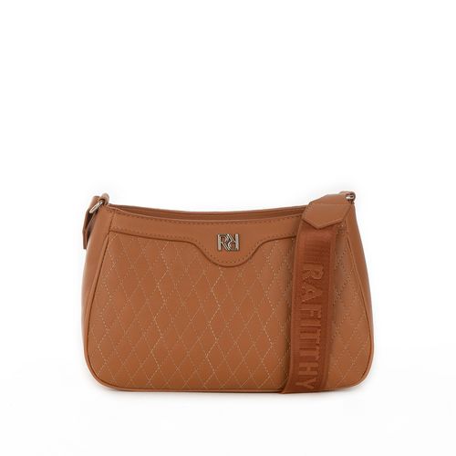 Bolsa Feminina Rafitthy Transversal Matelassê Caramelo