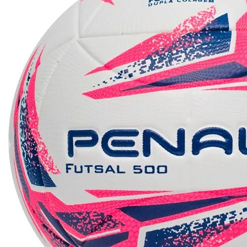 Bola Futsal Penalty Rx 500 XXII Branco/rosa