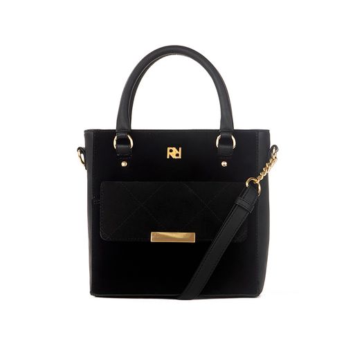 Bolsa Feminina Transversal Rafitthy em Veludo Preto