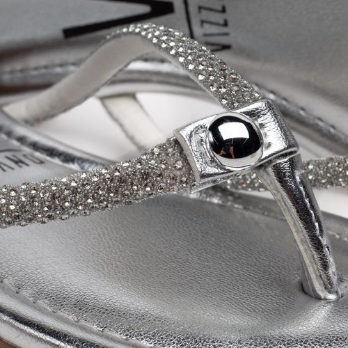 Chinelo Feminino Vizzano Tiras Metalizado Prata
