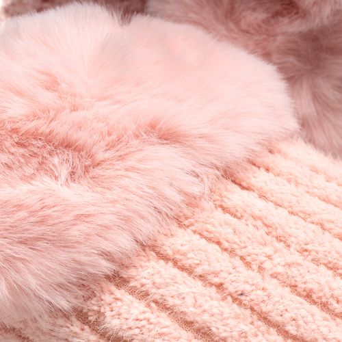 Pantufa Feminina Yndiara com Pelo Rosa